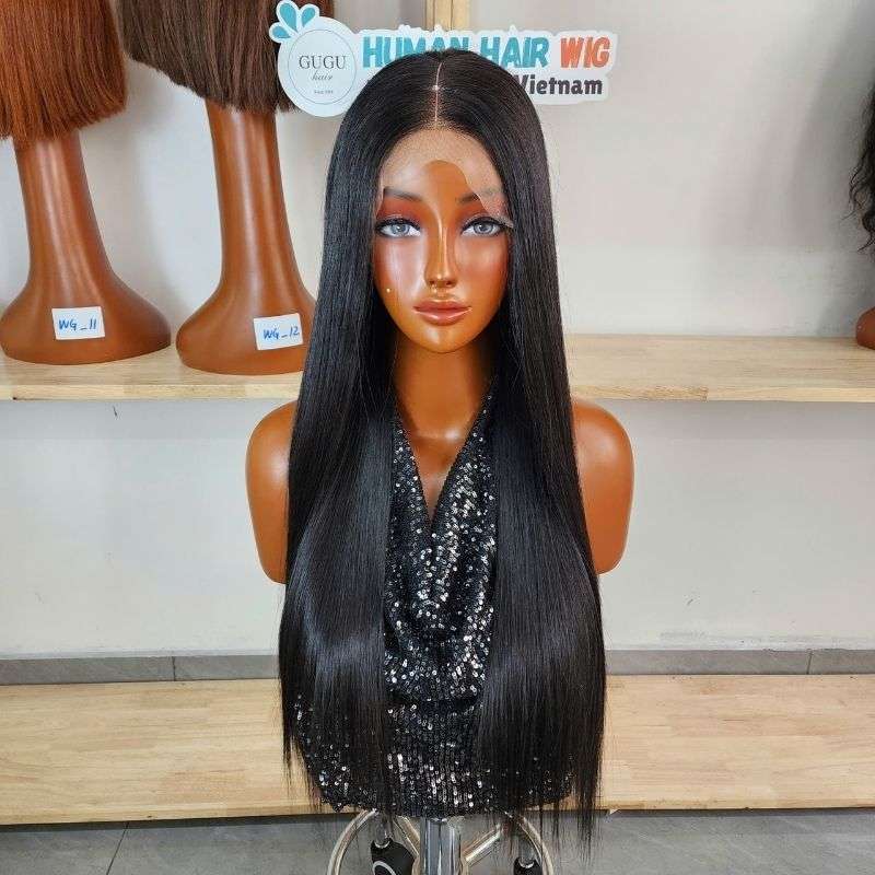 26 Inch 6x6 HD Lace Double Dawn Bone Straight Virgin Hair Wig