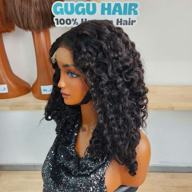 Premium Burmese Curly Wig Natural Color Raw Vietnamese Hair | GUGU HAIR