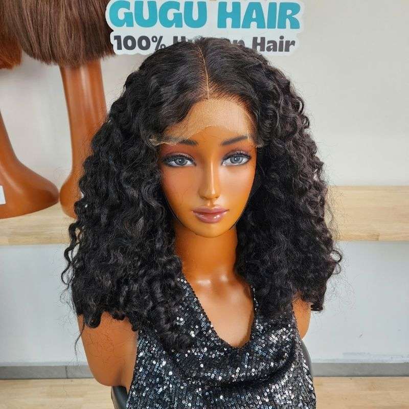 Premium Burmese Curly Wig Natural Color Raw Vietnamese Hair | GUGU HAIR