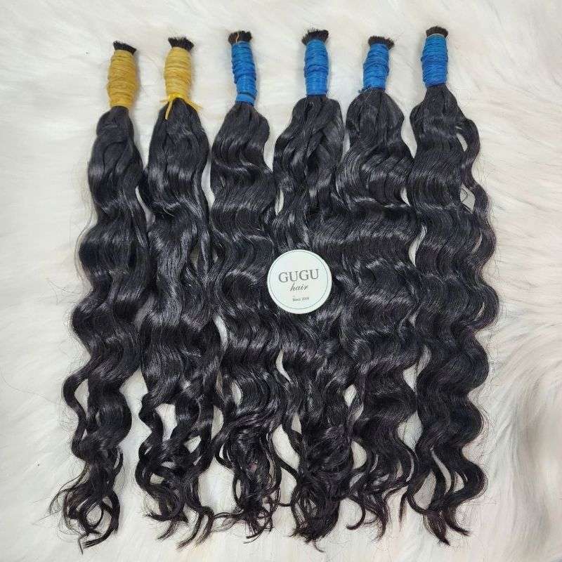Black Body Wave Bulk Hair Human Hair Extensions