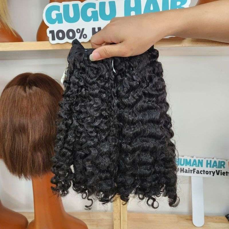 Black Deep Wave Human Hair Weft