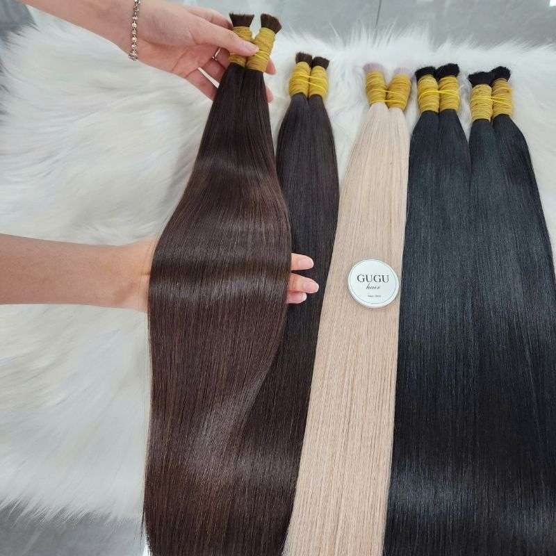 Get premium Bone Straight Brazilian Human Hair for braiding extensions