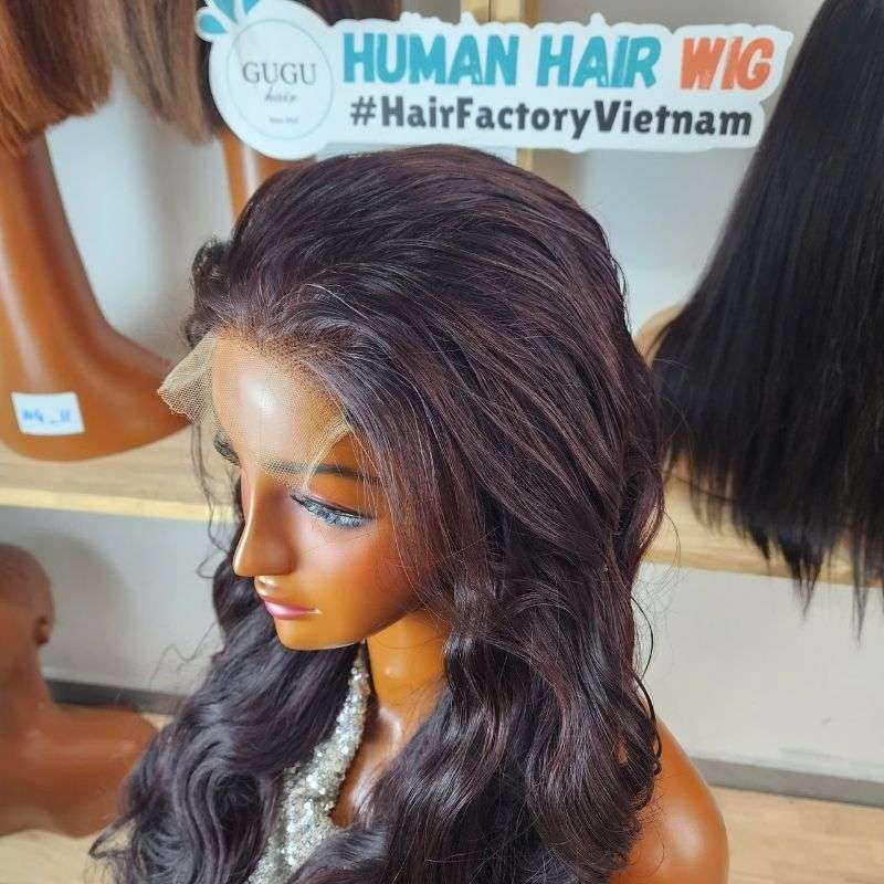 Wholesale 4x4 HD Lace Frontal Wig 99j Burgundy Water Wave Lace Front Wig