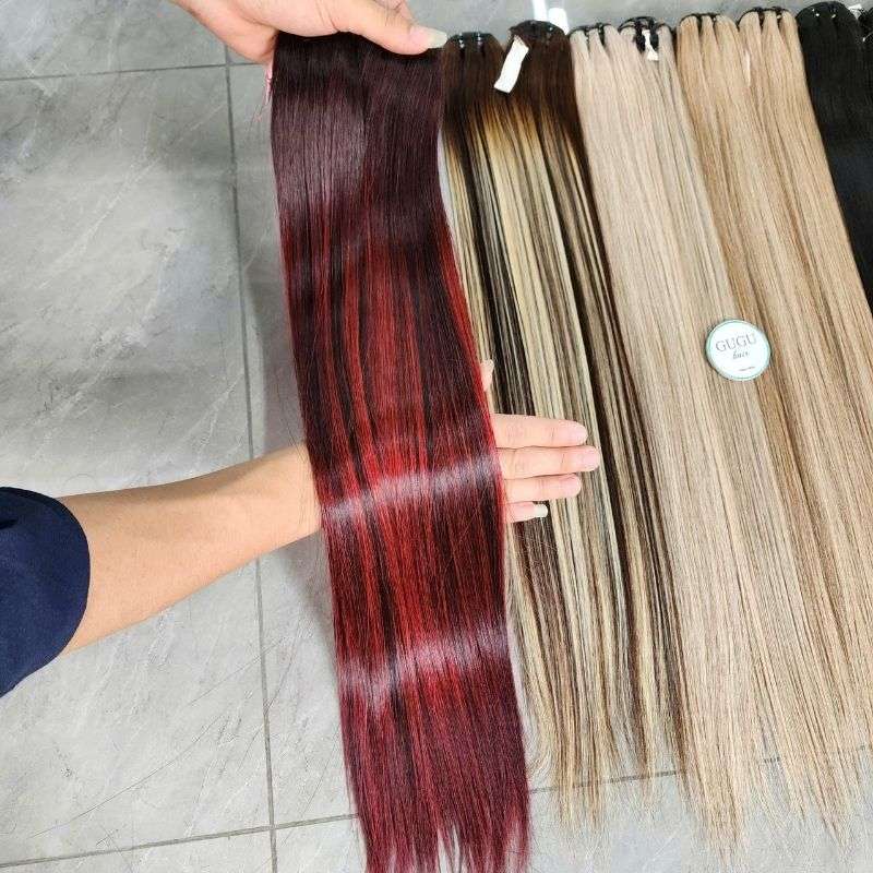 Luxury Color Mixed Bone Straight Weft Hair Extensions