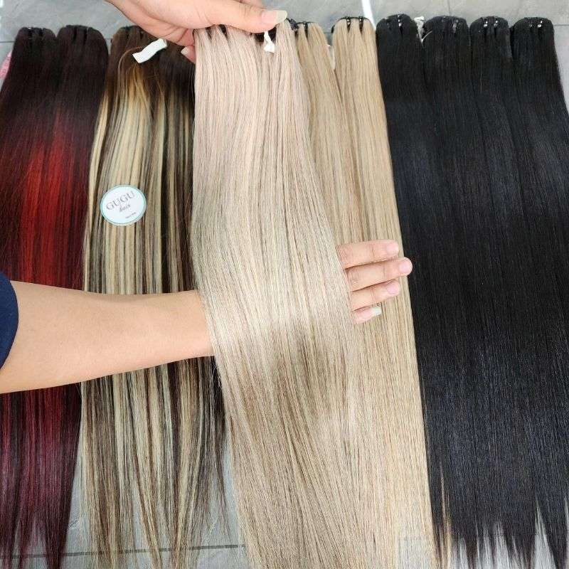 Luxury Color Mixed Bone Straight Weft Hair Extensions (4)