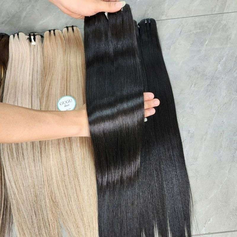 Luxury Color Mixed Bone Straight Weft Hair Extensions