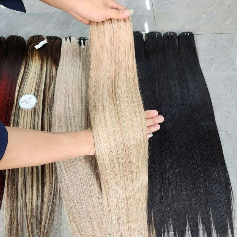 Luxury Color Mixed Bone Straight Weft Hair Extensions (4)