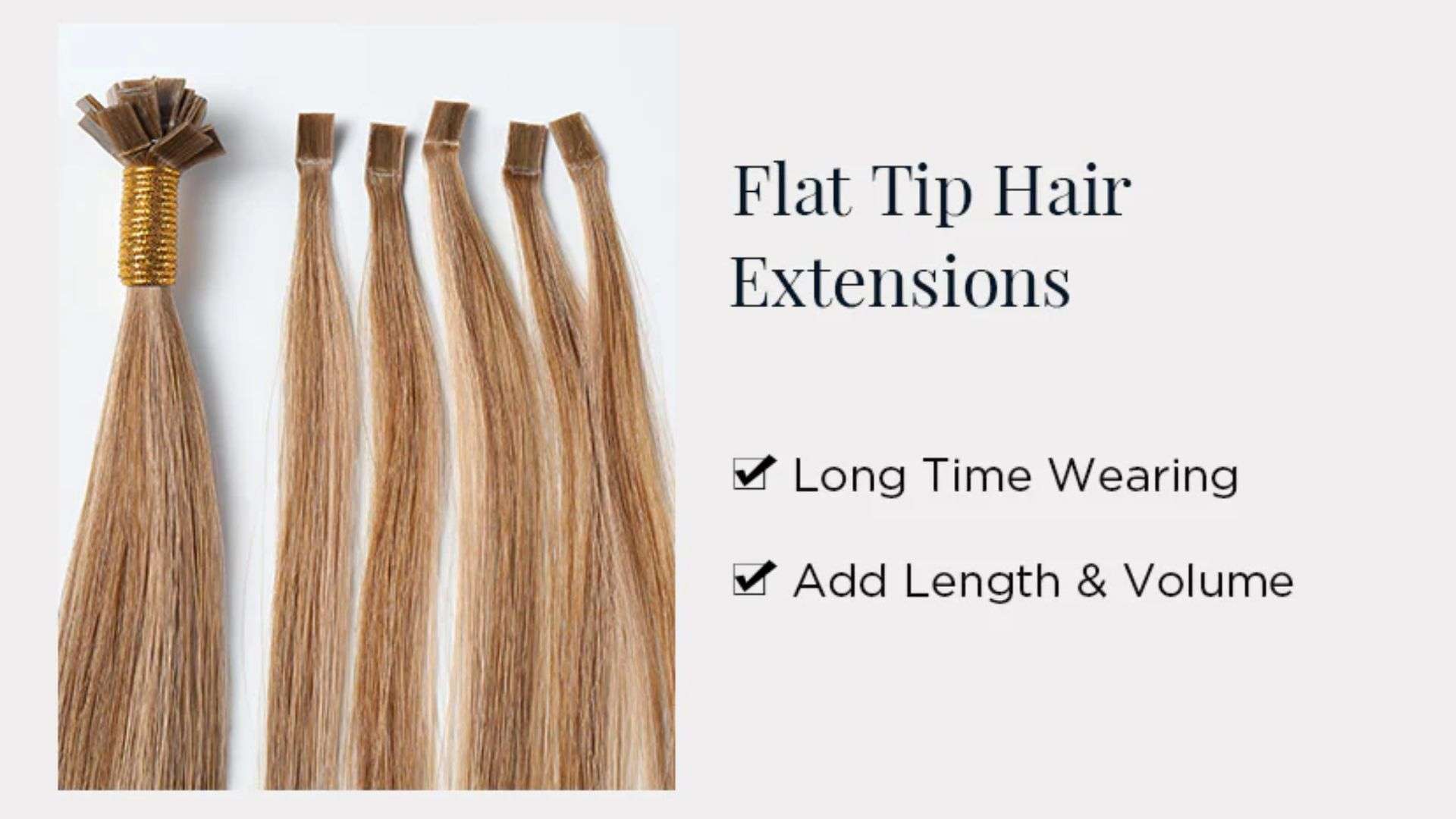 Flat-Tip Hair Extensions_ Seamless Bonds for a Smooth Finish