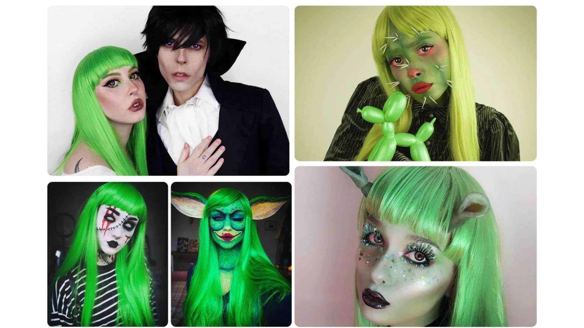 Halloween Themed Color Wigs Collection