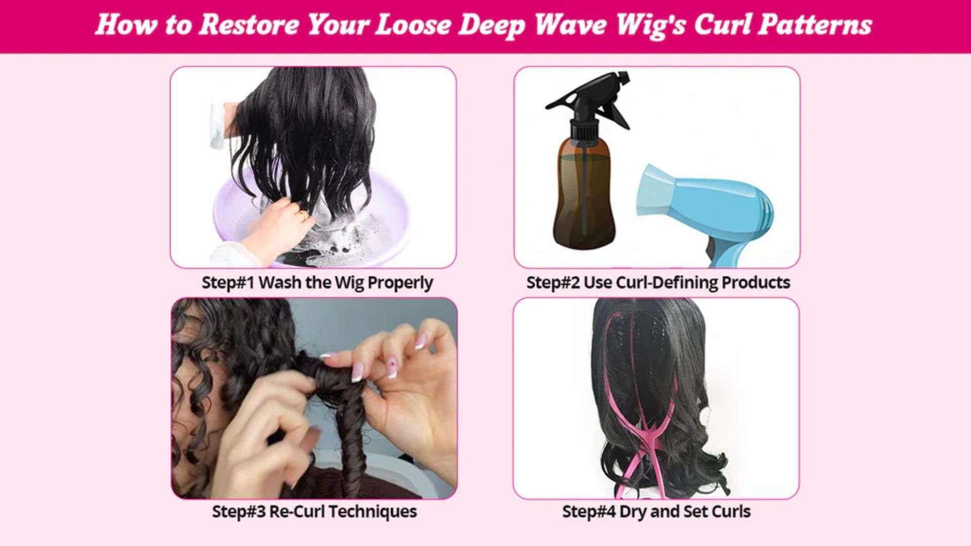 How to Restore Your Loose Deep Wave Wig's Curl Patterns