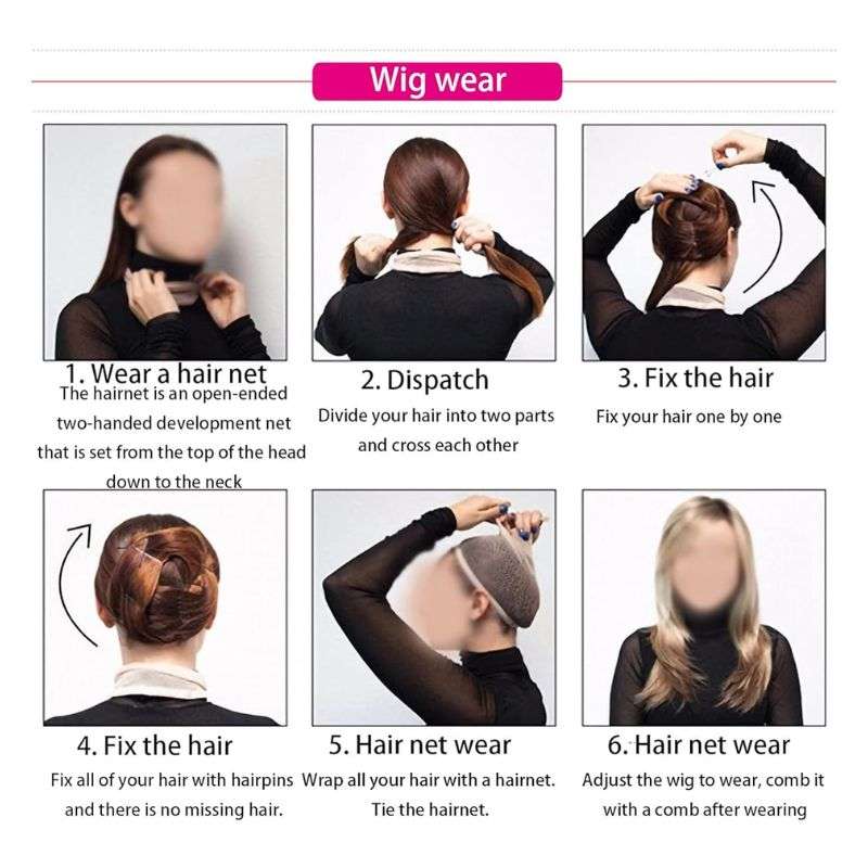 Instructions on how to wear a wig