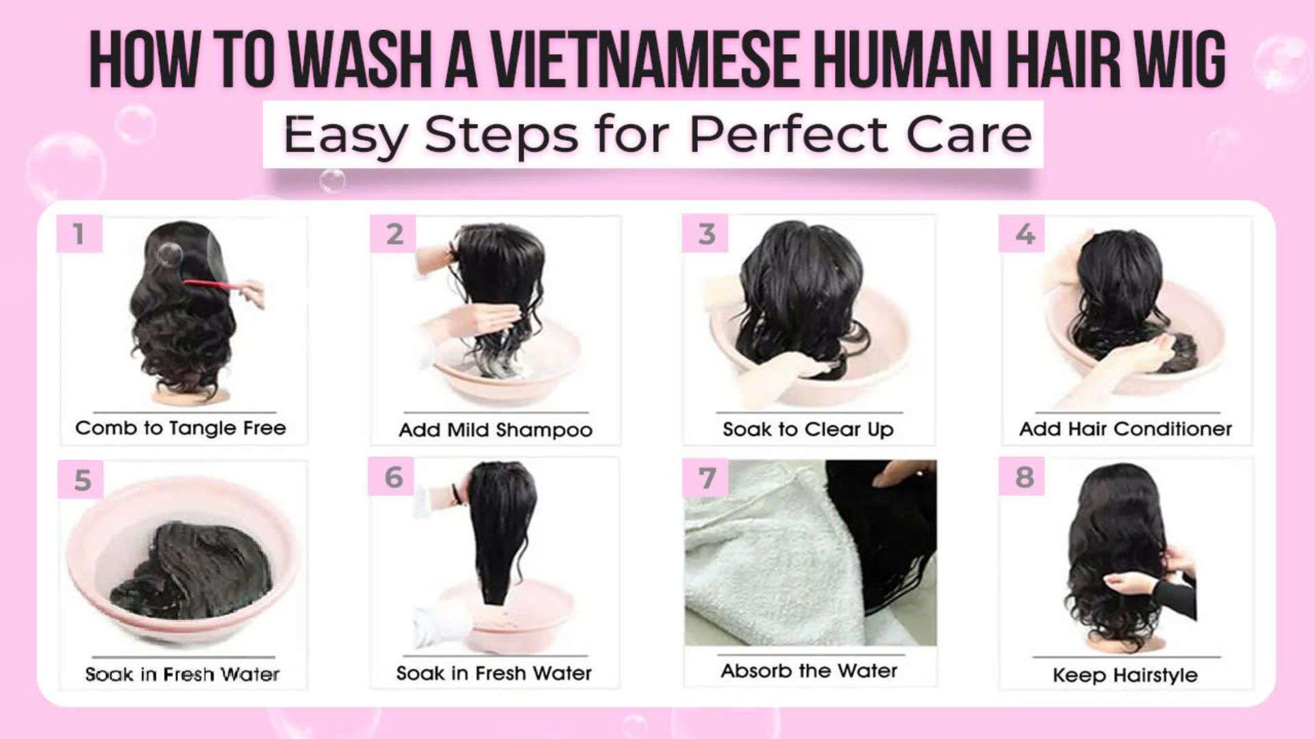 how to wash a vietnamese human hair wig
