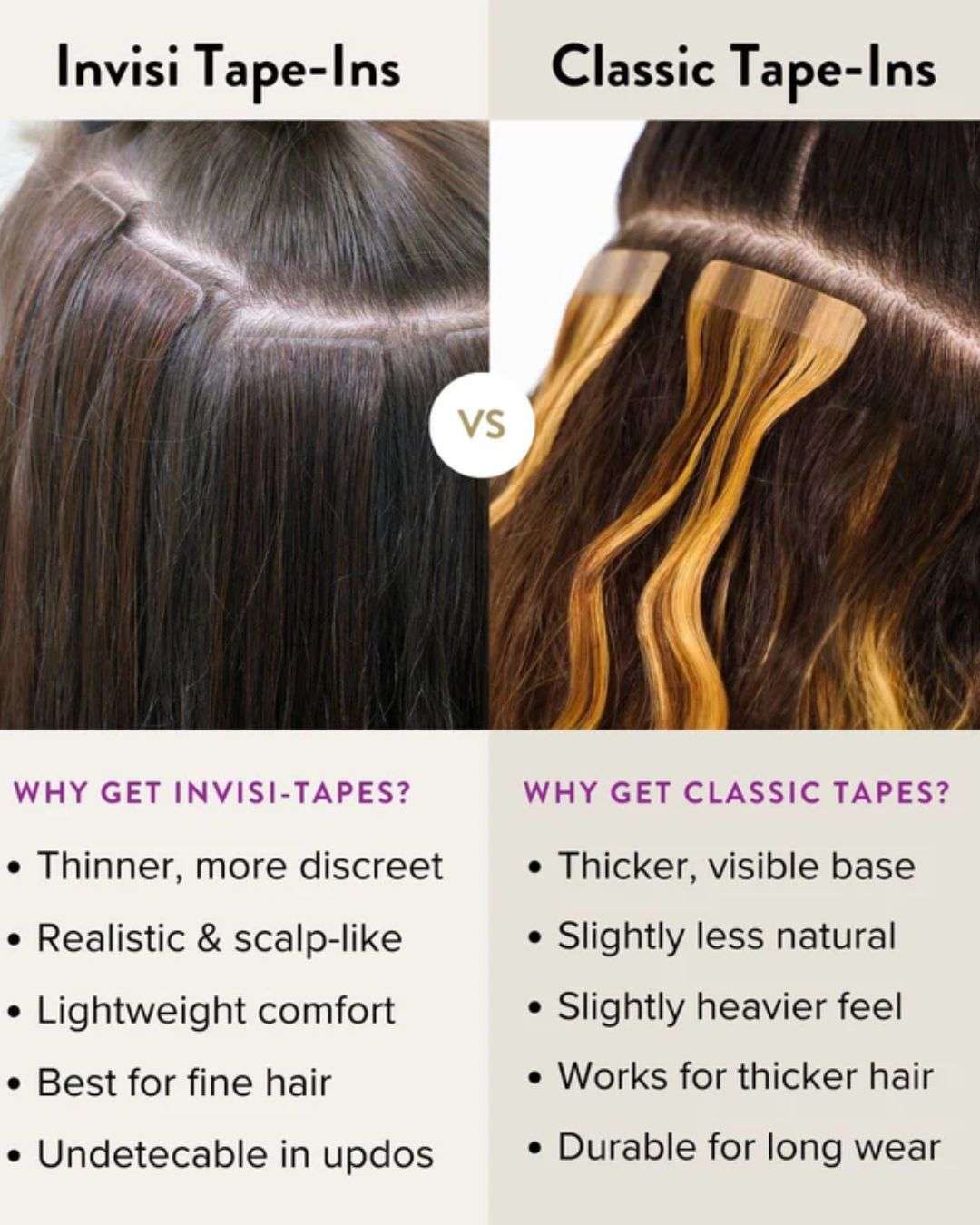 Curly Tape-In Hair Extensions: The Easiest Way to Add Volume 3 invisi tape in vs classic tape ins