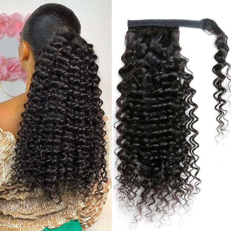 pony tail curly hair
