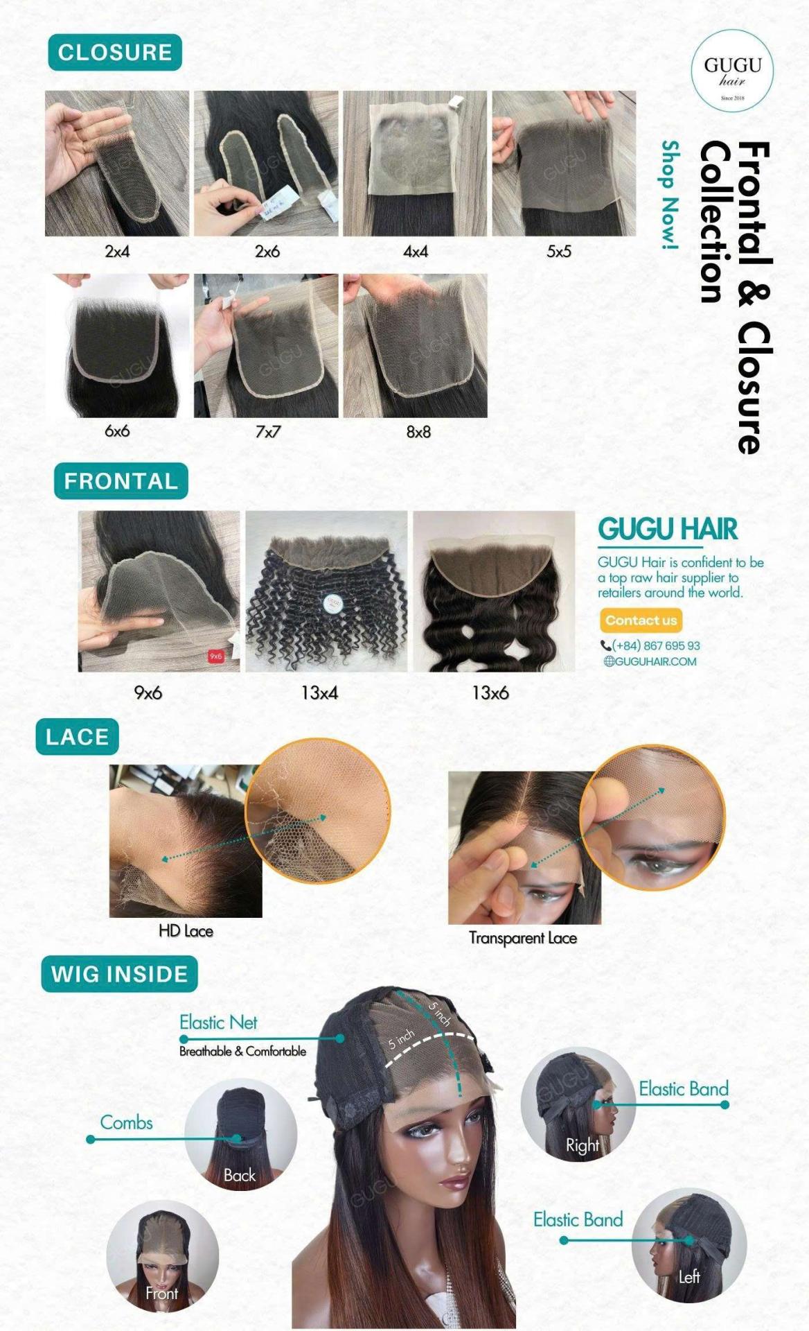 Frontal & Closure Collection – Premium Vietnamese Human Hair by GUGU HAIR
