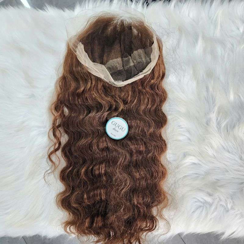 Medium Brown Curly Full Lace Wig | 100% Vietnamese Human Hair 3 Full Lace Wig #4 – Medium Brown (5)