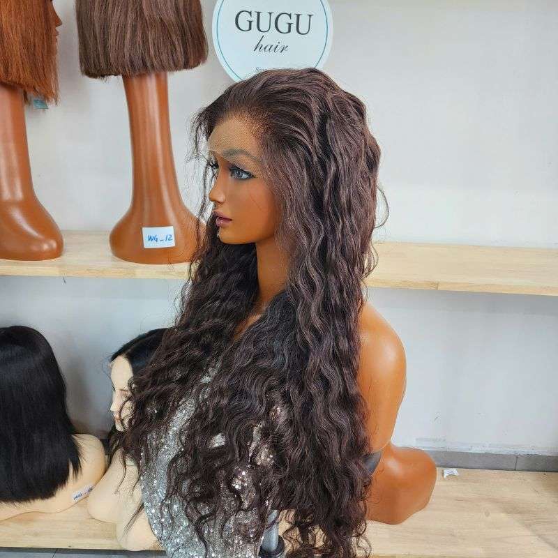 Dark Brown Curly Full Lace Wig | 100% Vietnamese Human Hair 4 Full Lace Wig Color #2 – Dark Brown (4)