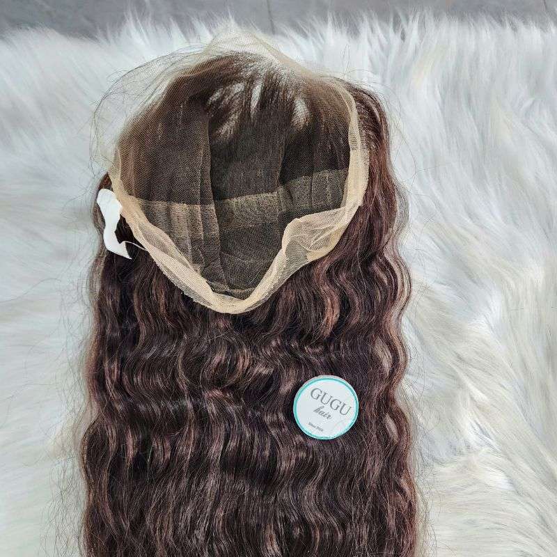 Dark Brown Curly Full Lace Wig | 100% Vietnamese Human Hair 12 Full Lace Wig Color #2 – Dark Brown