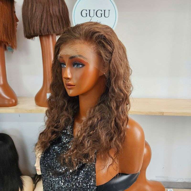 Chestnut Brown Full Lace Wig | 100% Human Hair | GUGU HAIR 2 Full Lace Wig – Chestnut Brown (2)