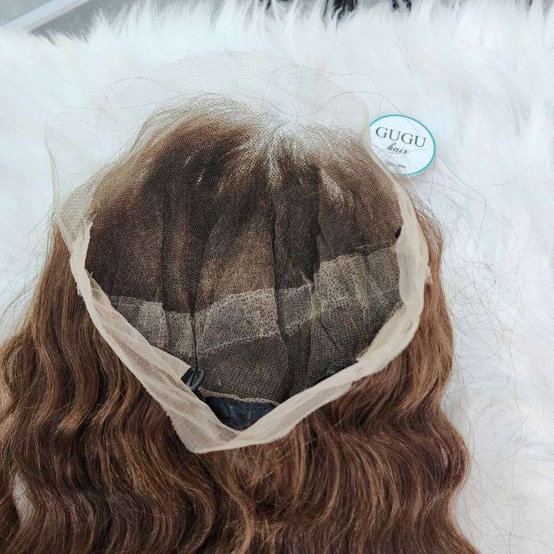 Chestnut Brown Full Lace Wig | 100% Human Hair | GUGU HAIR 4 Full Lace Wig – Chestnut Brown (7)