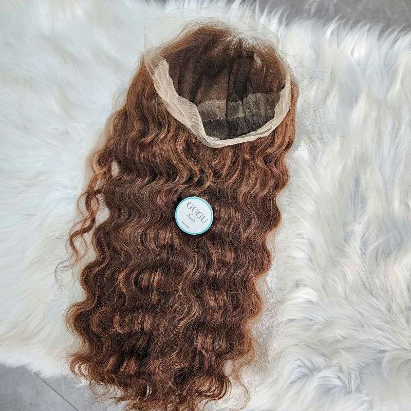 Chestnut Brown Full Lace Wig | 100% Human Hair | GUGU HAIR 5 Full Lace Wig – Chestnut Brown