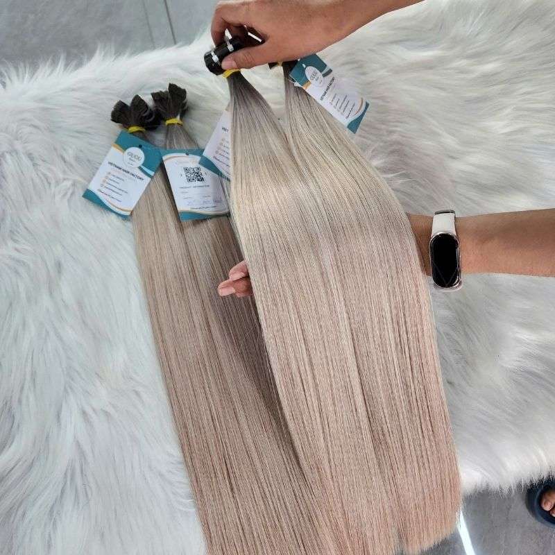 Light Ash Blonde Tape In Hair Extensions