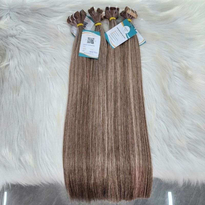 Wholesale Light Brown Tap In Hair Extensions | Vietnam Raw Hair Factory 5 Light Brown Tap In hair extensions (2)