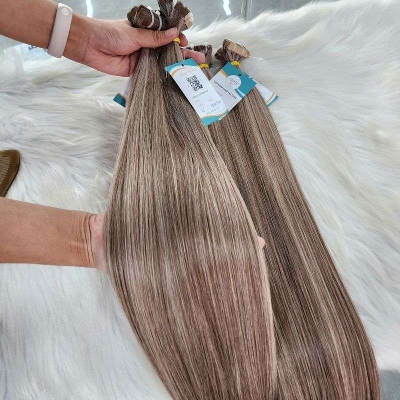 GUGU HAIR – Raw Vietnamese Human Hair Wig 64 Light Brown Tap In hair extensions (3)