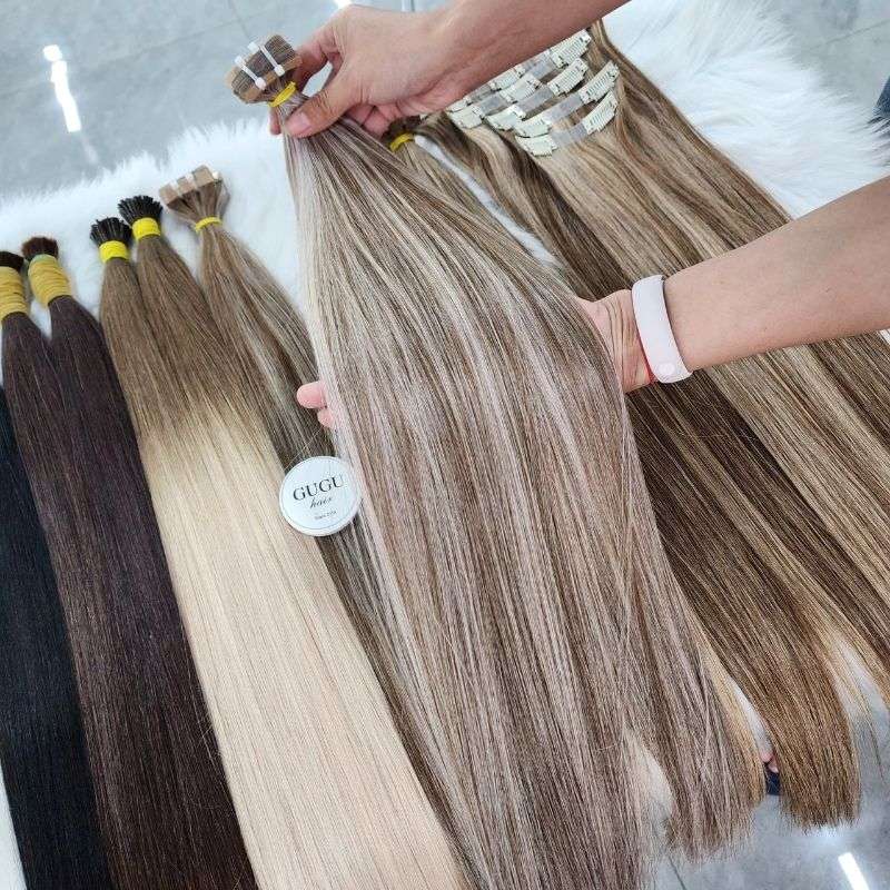 Tape In Hair Extensions | Top 1 Hair Factory In Vietnam 1 Tap In hair extensions