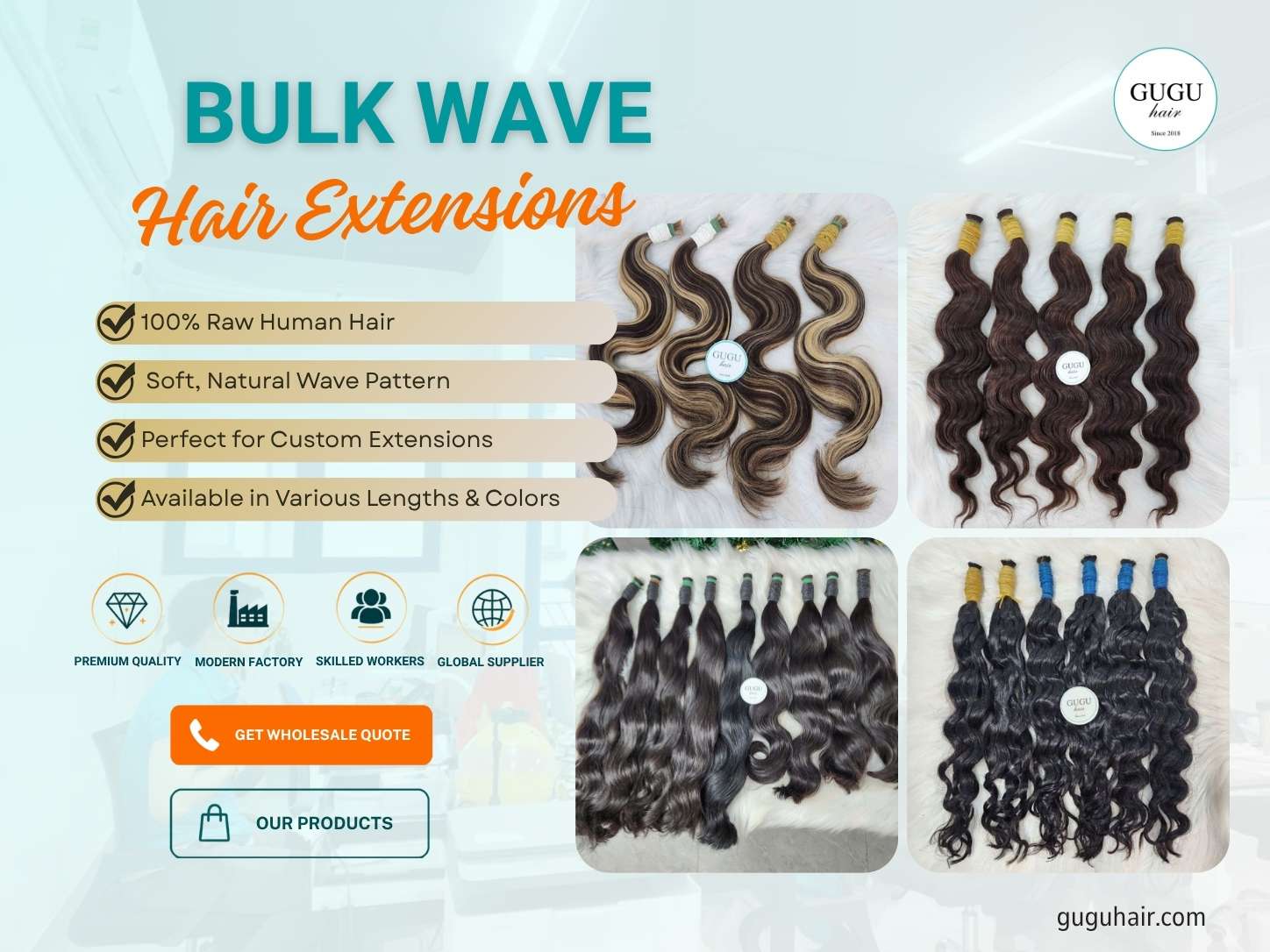 bulk wave hair extensions