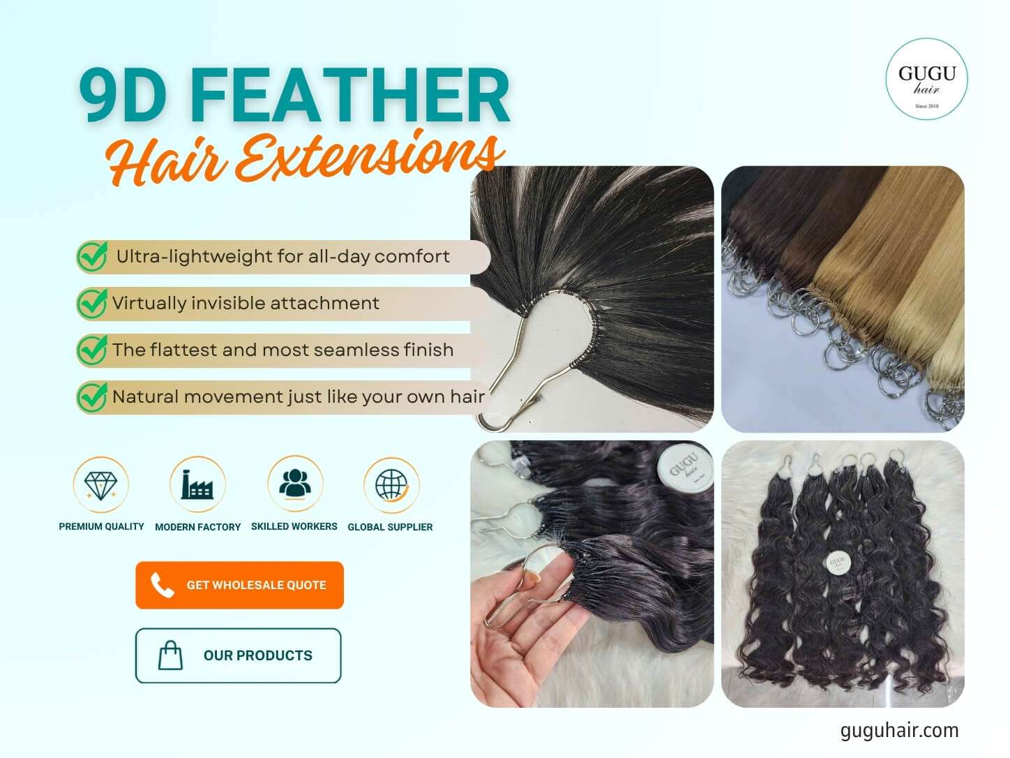 9D Feather Hair Extensions