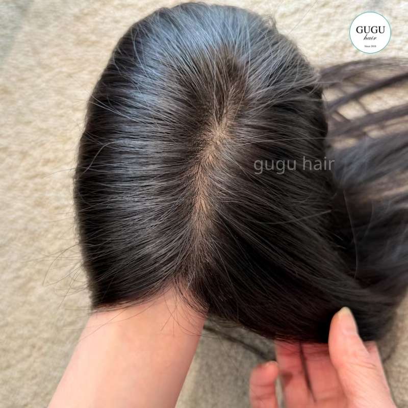 Human Hair Topper with Bangs for Women | Premium Vietnamese Hair 4 Human Hair Topper with Bangs for Women | Premium Vietnamese Hair - Image 4