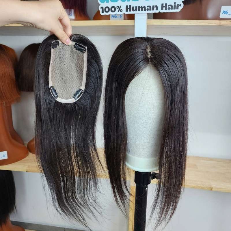 Human Hair Toppers for Women | Premium Vietnamese Hair for Natural Coverage 3 best hair toppers for women with thinning hair (2)