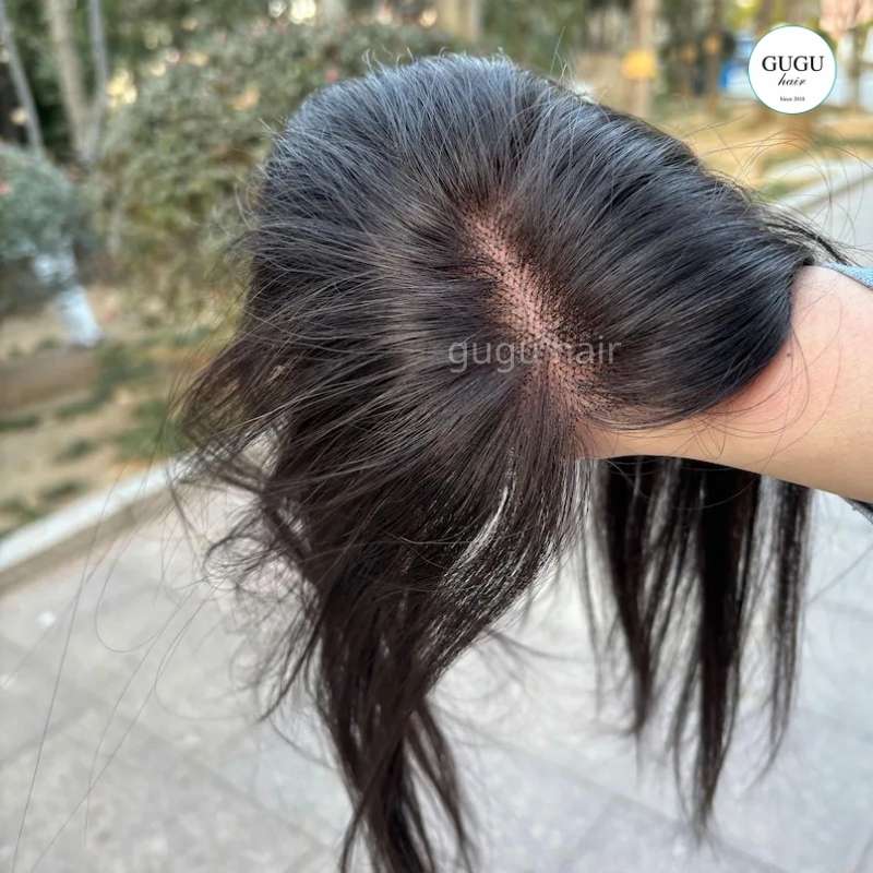 Human Hair Topper for Thinning Hair | Vietnamese Human Hair | GUGU HAIR 8 curly hair topper for thinning crown 4