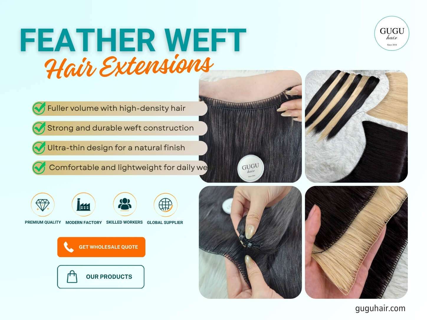 Feather Weft Hair Extensions