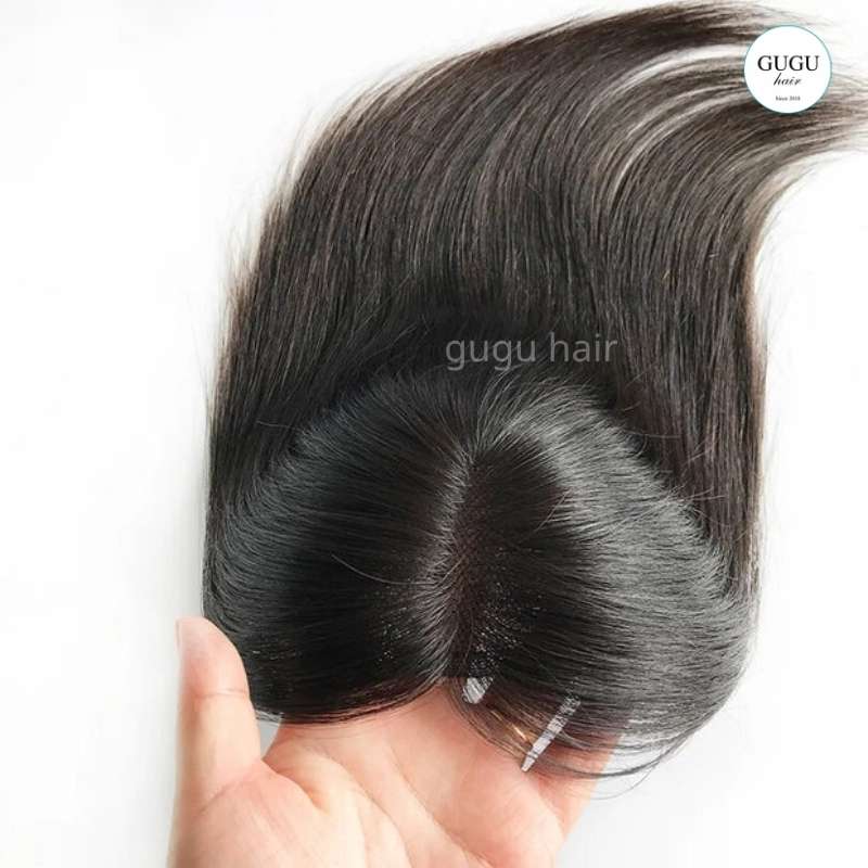 Premium Human Hair Topper for Women – Raw Vietnamese Human Hair, Natural Volume | GUGU HAIR