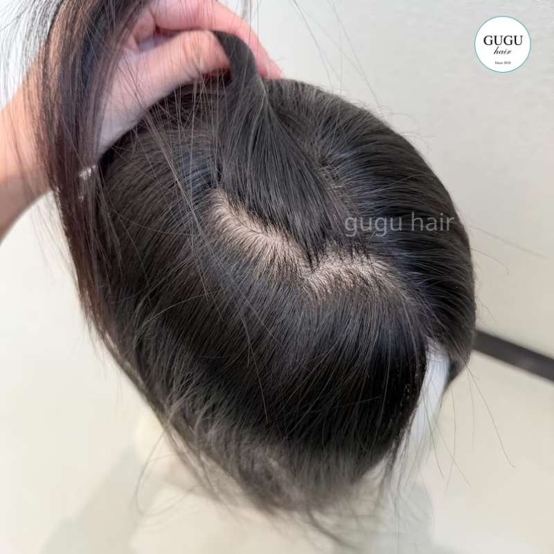 Human Hair Topper with Bangs for Women | Premium Vietnamese Hair 6 Human Hair Topper with Bangs for Women | Premium Vietnamese Hair - Image 6
