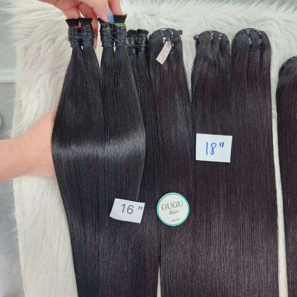 16 Inch Straight Hair Bundles Natural Black Vietnamese Human Hair – GUGU Hair