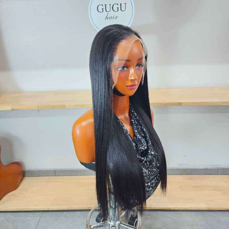 28 inch frontal wig vietnamese human hair angled view