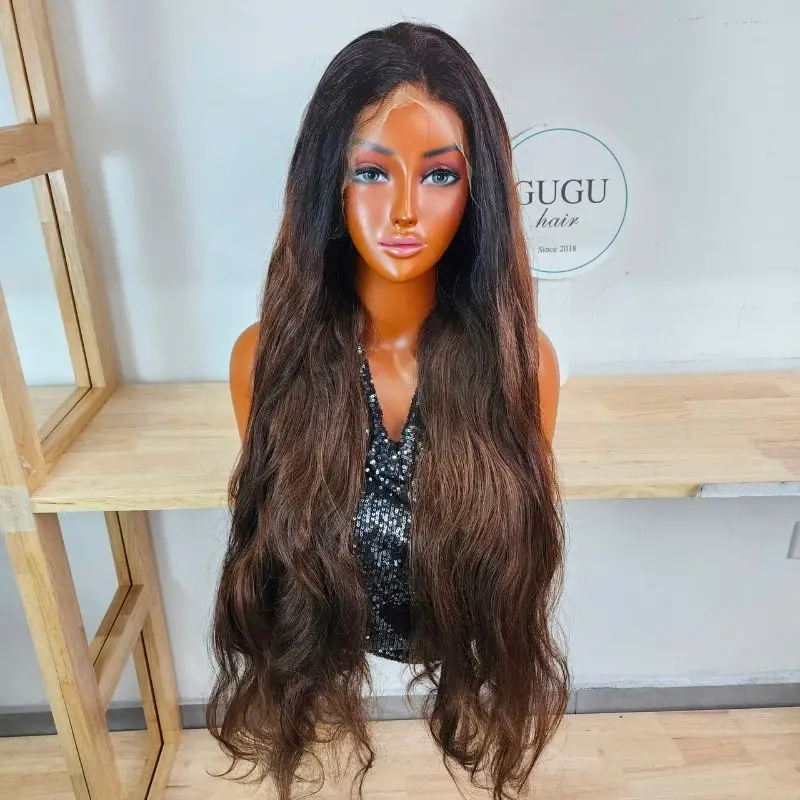 30 Inch Long Wavy Wig Extra Full Dark Brown Vietnamese Human Hair
