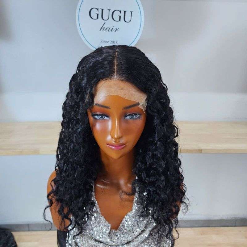 20 Inch Burmese Curly Wig Front View