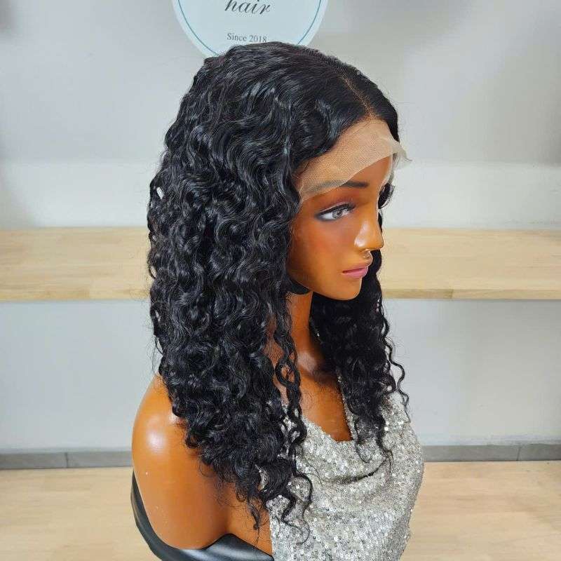 Burmese Curly Wig 20 Inch 5×5 Lace Human Hair | GUGU HAIR 3 20 Inch Burmese Curly Wig Side Profile