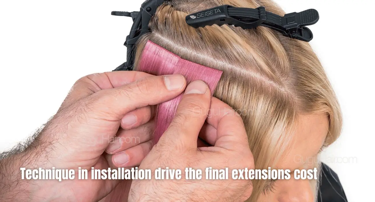 Cost Tape In Hair Extensions: What Affects the Total Price? 3 Product cost and professional installation should be considered separately.
