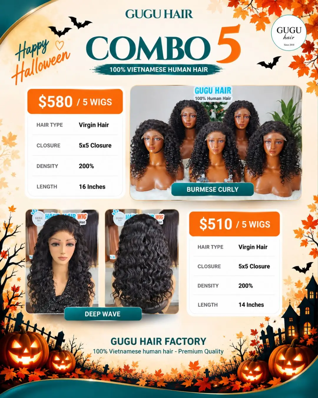 GUGU Halloween Wig Collection 5