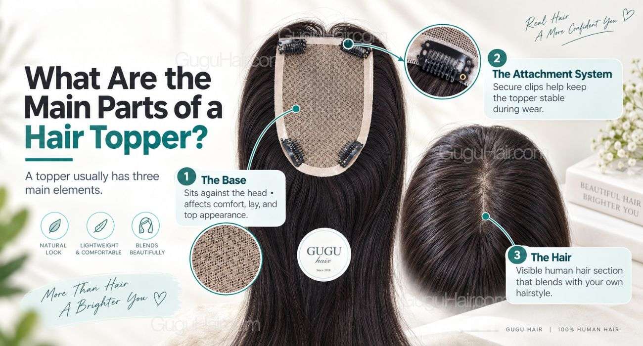 Human Hair Toppers for Women: A Complete Guide 4 Hair topper detail part