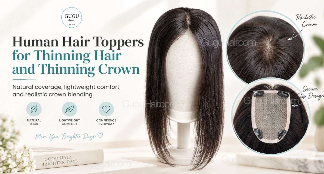 Vietnamese Hair Factory | Human Hair Manufacturer | GUGU HAIR 159 Human hair toppers for thinning hair and thinning crown.