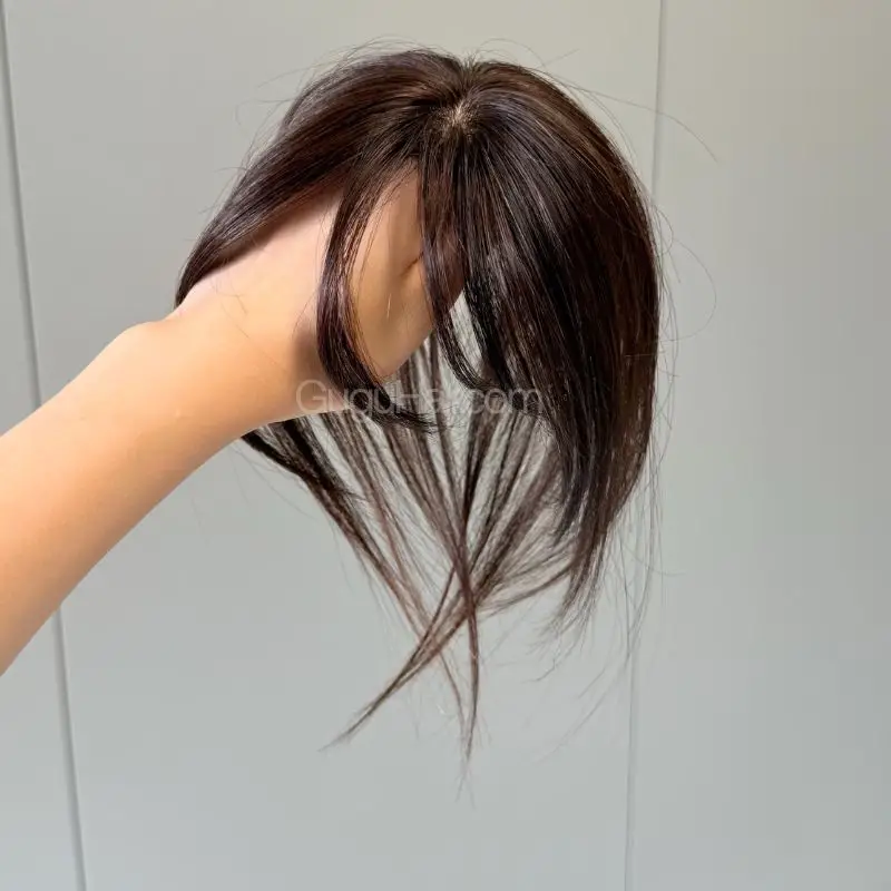 Small Base Hair Topper 10 inch hand tied bangs