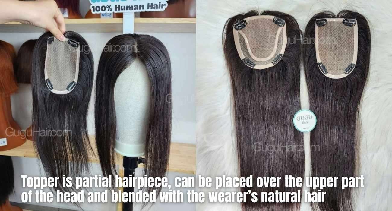 Human Hair Toppers for Women: A Complete Guide 1 Topper is partial hairpiece, can be placed over the upper part of the head and blended with the wearer’s natural hair