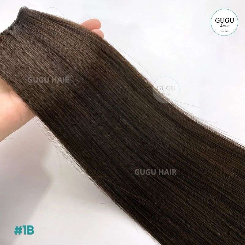 Vietnamese Hair Factory | Human Hair Manufacturer | GUGU HAIR 85 Best Genius Weft Hair Extensions #1B Natural Black – Raw Vietnamese Human Hair