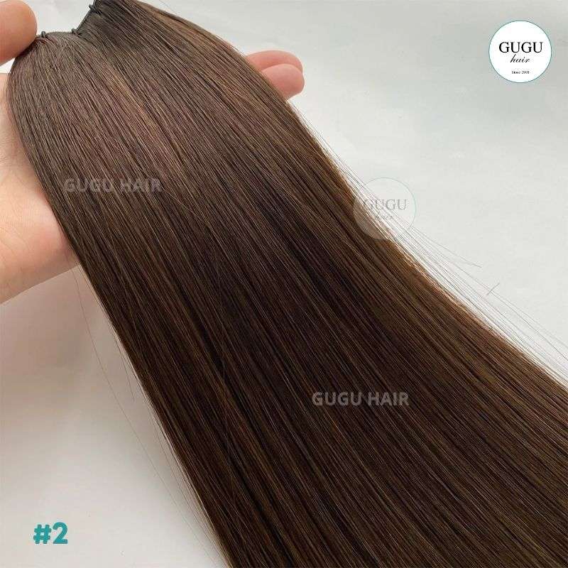 Vietnamese Hair Factory | Human Hair Manufacturer | GUGU HAIR 84 Wholesale Genius Weft Hair Extensions #2 Dark Brown – Raw Vietnamese Human Hair,
